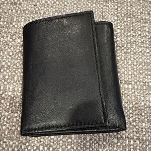 Elegant Black Leather Card Holder